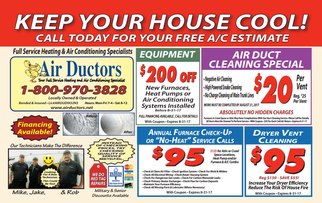 Furnace Repair & Duct Cleaning Air Ductors